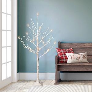 Puleo International 4ft. Pre-Lit Artificial White Christmas Tree alternate view