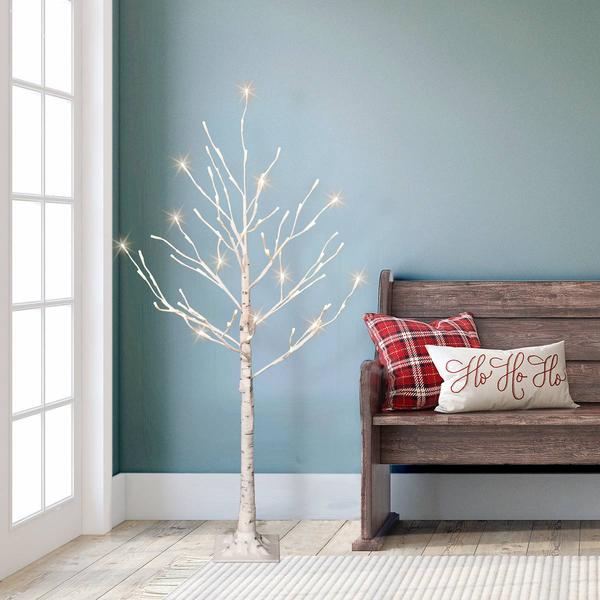 Puleo International 4ft. Pre-Lit Artificial White Christmas Tree alternate view