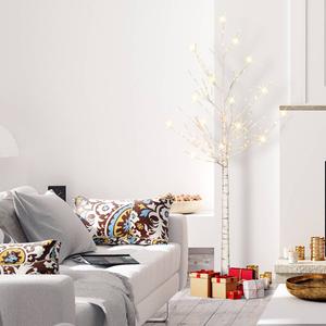 Puleo International 6ft. Pre-Lit Artificial Twig Christmas Tree alternate view