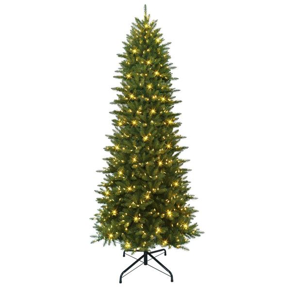 Puleo International 10ft. Pre-Lit Slim Fraser Fir Tree