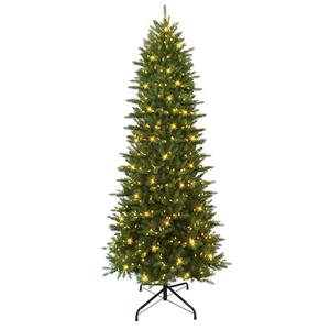 Puleo International 10ft. Pre-Lit Slim Fraser Fir Tree