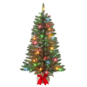 Puleo International 3ft. Pre-Lit Artificial Christmas Fir Tree