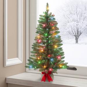 Puleo International 3ft. Pre-Lit Artificial Christmas Fir Tree alternate view