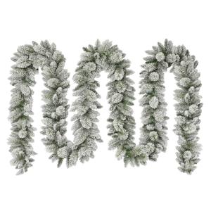 Puleo International 20ft. Flocked Spruce Artificial Garland