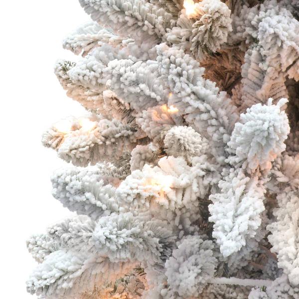 Puleo International 4ft. Flocked Pine Artificial Christmas Tree alternate view