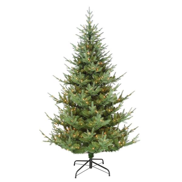 Puleo International 6.5ft. Pre-Lit Hillside Pine Christmas Tree