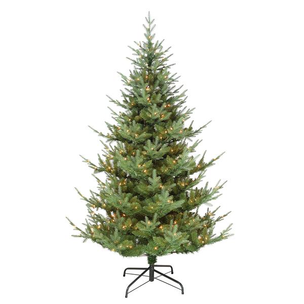 Puleo International Pre-Lit 7.5ft. Hillside Spruce Christmas Tree