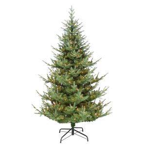 Puleo International Pre-Lit 7.5ft. Hillside Spruce Christmas Tree