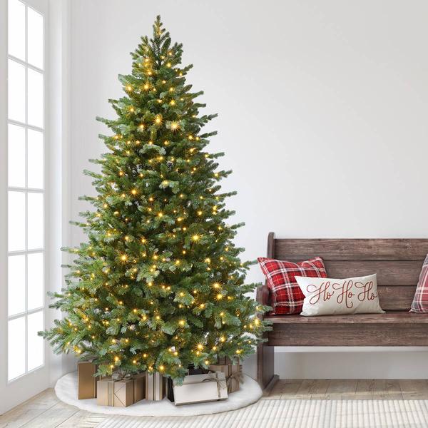 Puleo International 7.5ft. Pre-Lit Linden Fir Christmas Tree alternate view