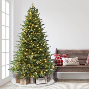 Puleo International 7.5ft. Pre-Lit Linden Fir Christmas Tree alternate view