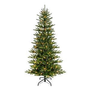 Puleo International 7.5ft. Pre-Lit Spruce Christmas Tree