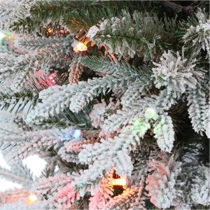 Puleo International 4.5ft. Pre-Lit Potted Flocked Arctic Fir Tree alternate view