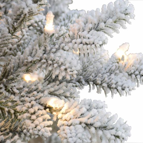 Puleo International 7.5ft. Flocked Royal Fir  Christmas Tree alternate view