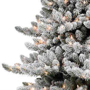 Puleo International 6.5ft Flocked Royal Spruce Christmas Tree alternate view