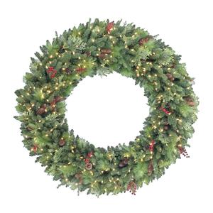 Puleo International 60in. Pre-Lit Rocky Mountain Spruce Wreath