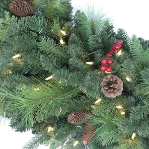 Puleo International 60in. Pre-Lit Rocky Mountain Spruce Wreath alternate view
