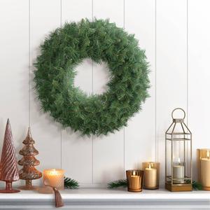 Puleo International 24in. Round Valley Pine Wreath alternate view
