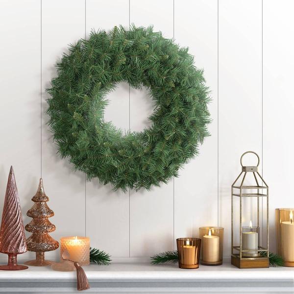 Puleo International 24in. Round Valley Pine Wreath alternate view