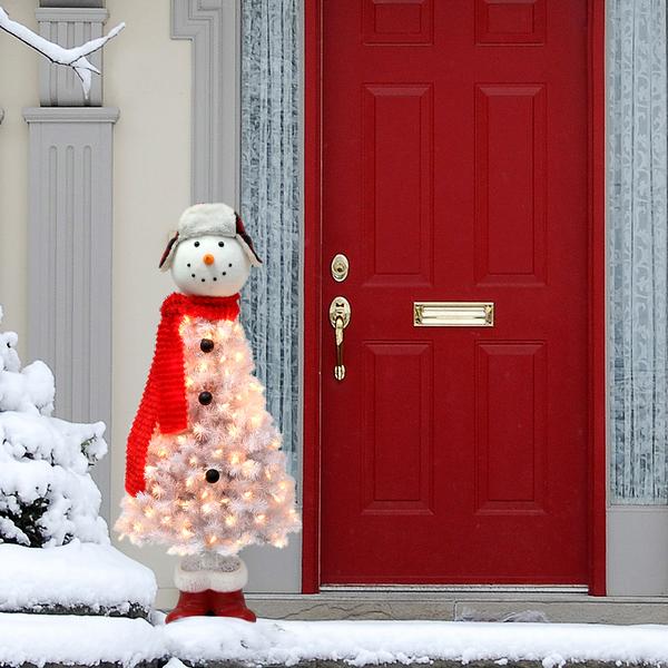 Puleo International Pre-Lit 4ft. Snowman Christmas Tree alternate view
