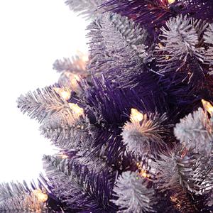 Puleo International 3ft. Pre-Lit Purple Artificial Christmas Tree alternate view