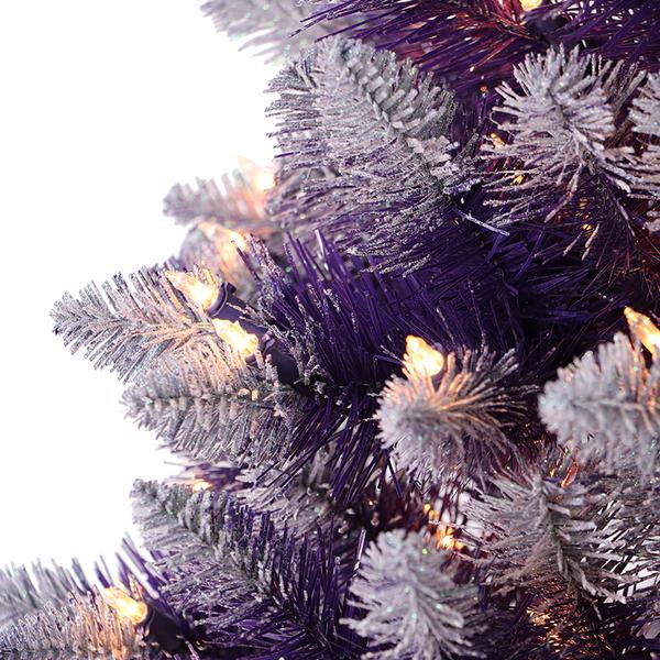 Puleo International 3ft. Pre-Lit Purple Artificial Christmas Tree alternate view