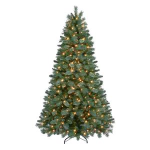 Puleo International 6.5ft. Pre-Lit Artificial Christmas Pine Tree