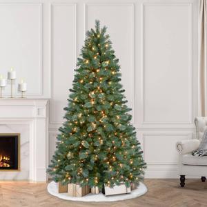 Puleo International 6.5ft. Pre-Lit Artificial Christmas Pine Tree alternate view