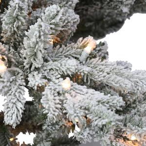 Puleo International 4.5ft. Pre-lit Flocked Utah Fir Tree alternate view