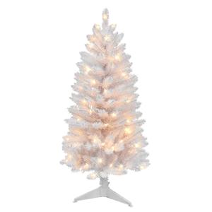 Puleo International 4ft. Pre-Lit Carson Artificial Christmas Tree