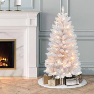 Puleo International 4ft. Pre-Lit Carson Artificial Christmas Tree alternate view