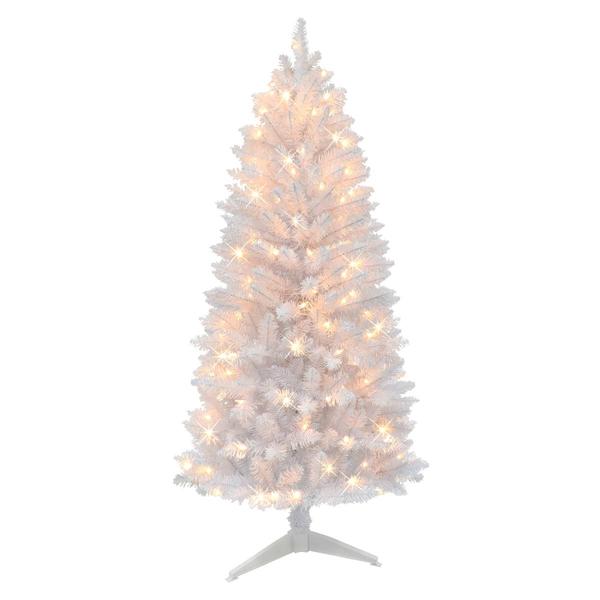 Puleo International 5ft. Pre-Lit Artificial Pine Christmas Tree