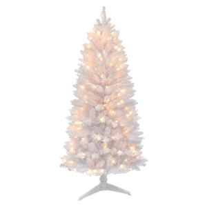 Puleo International 5ft. Pre-Lit Artificial Pine Christmas Tree