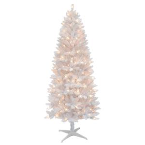 Puleo International 6ft. Pre-Lit Artificial Pine Christmas Tree