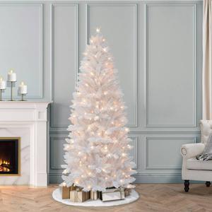 Puleo International 6ft. Pre-Lit Artificial Pine Christmas Tree alternate view