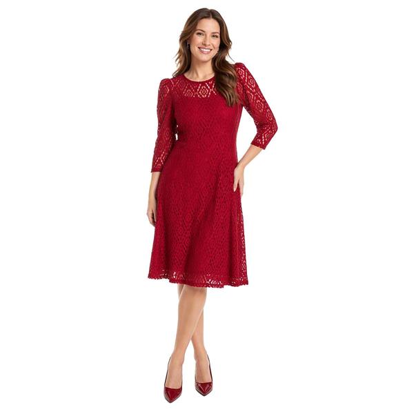 Womens Rabbit Rabbit Rabbit Long Sleeve Diamond A-Line Dress