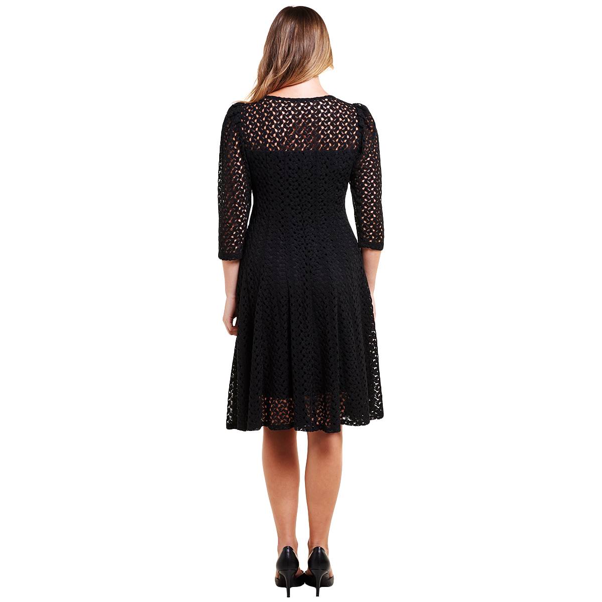 Womens Rabbit Rabbit Rabbit Puff Sleeve Lace Fit & Flare Dress