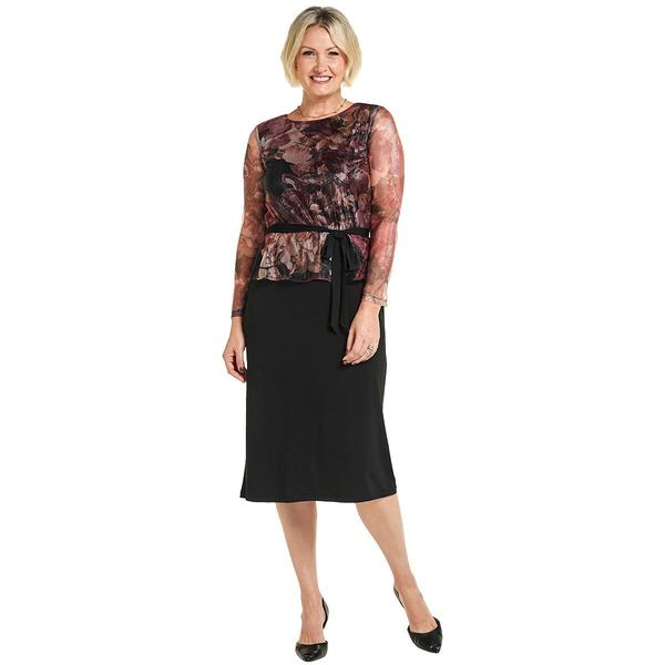 Womens Rabbit Rabbit Rabbit Long Sleeve Floral Midi Dress