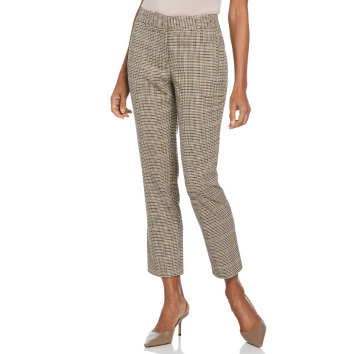 Womens Rafaella(R) Straight Leg Houndstooth Pants