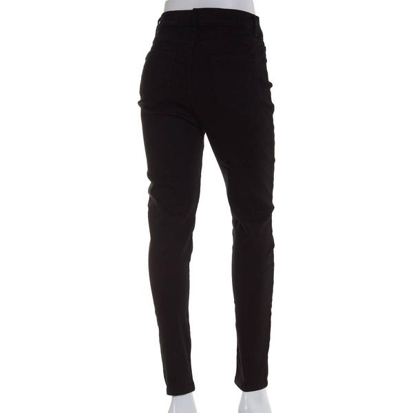 Womens Rafaella(R) Skinny Leg Denim Pants - Black alternate view