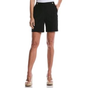 Womens Rafaella(R) Tab Waist Pintuck Bermuda Shorts