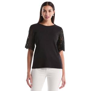 Womens Rafaella(R) Elbow Lace Sleeve Blouse