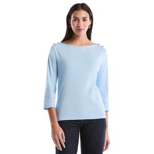 Womens Rafaella(R) 3/4 Sleeve Button Shoulder Detail Blouse alternate view