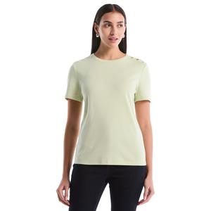 Womens Rafaella(R) Short Sleeve Shoulder Button Detail Blouse alternate view