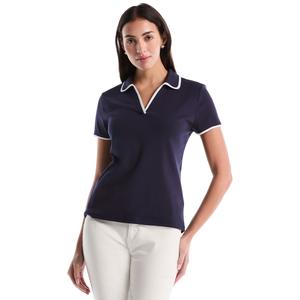 Womens Rafaella(R) Short Sleeve Contrast Trim Polo alternate view