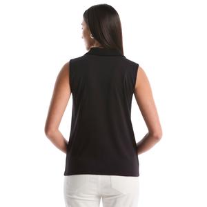 Womens Rafaella(R) Sleeveless Collared Polo alternate view