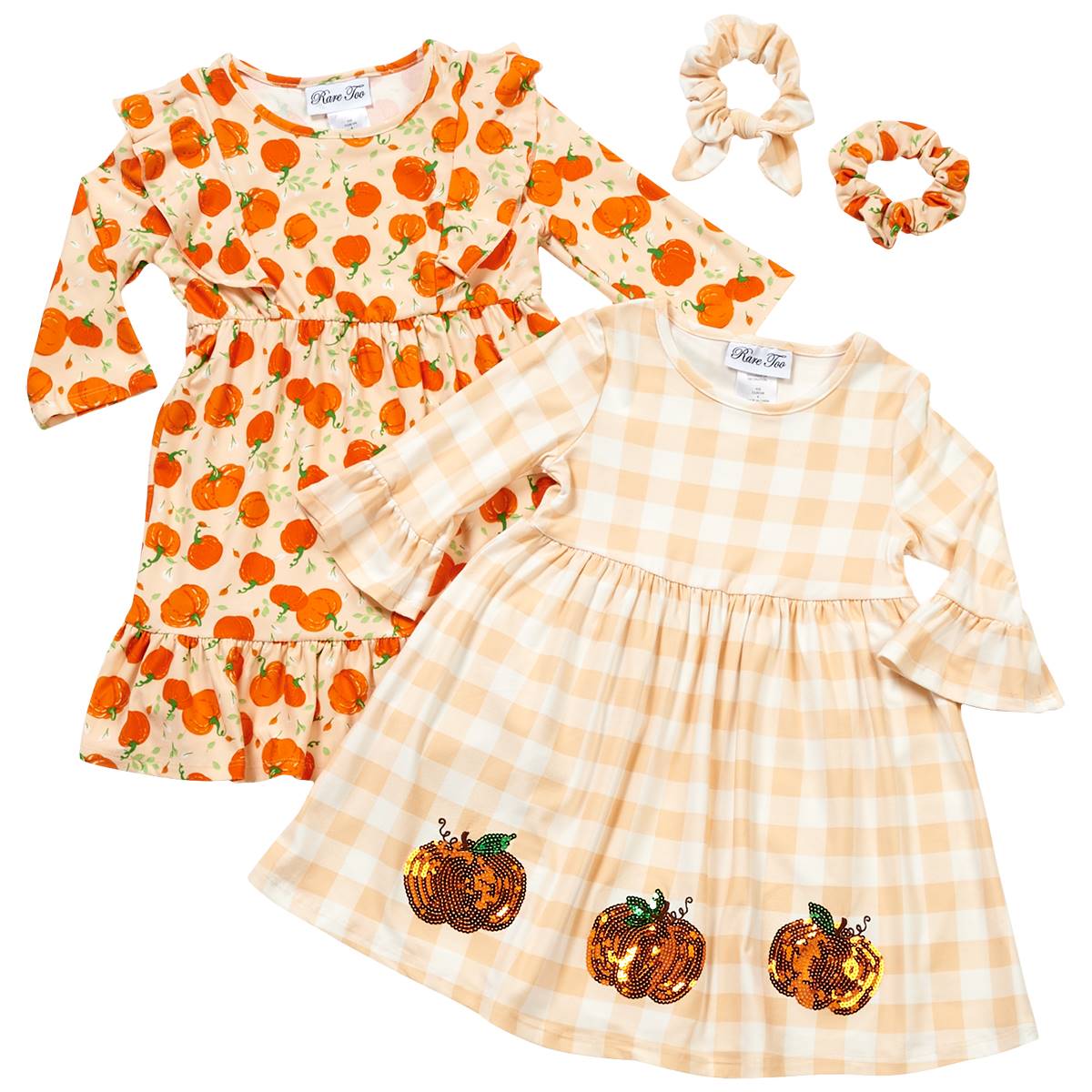 Girls (4-6x) Rare Too 2pk. Pumpkin Yummy Dresses