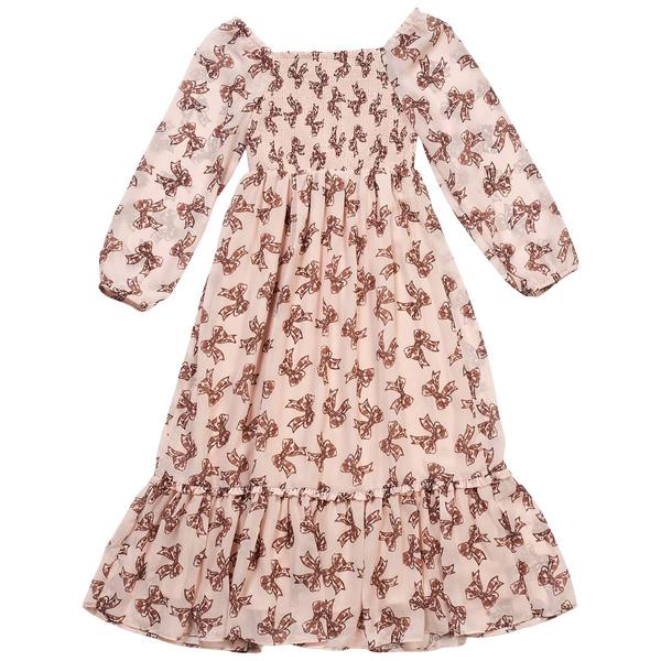 Girls (7-16) Rare Too Chiffon Cow Bow Maxi Dress