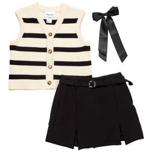 Girls (7-12) Tween Diva Sweater Vest w/ Pleated Skort