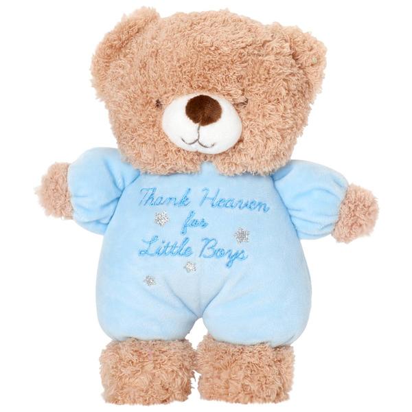 Little Me(R) 9in. Thank Heaven For Little Boys Bear Rattle Doll