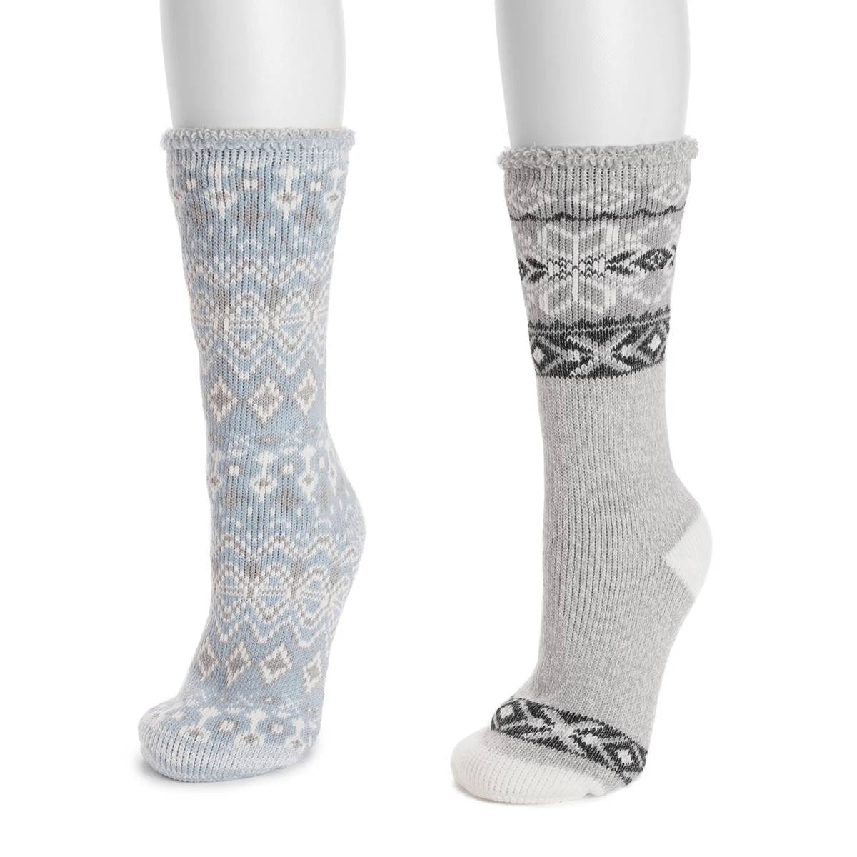 Womens MUK LUKS(R) 2pk. Tall Heat Retain Crew Socks